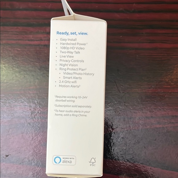 Ring Doorbell Wired - Black - Picture 2 of 6